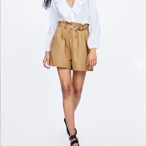 Zara Belted high waist shorts
